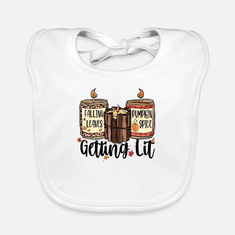 Falling Leaves Pumpkin Apice Organic Baby Bibs