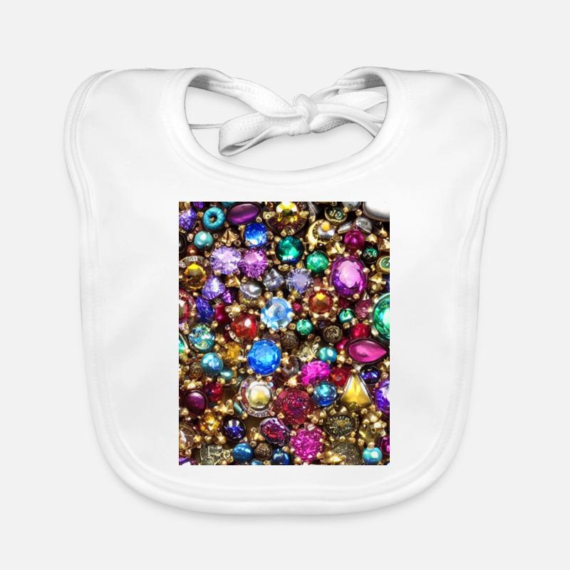 Diamantine dorée Bavoir bio Bébé