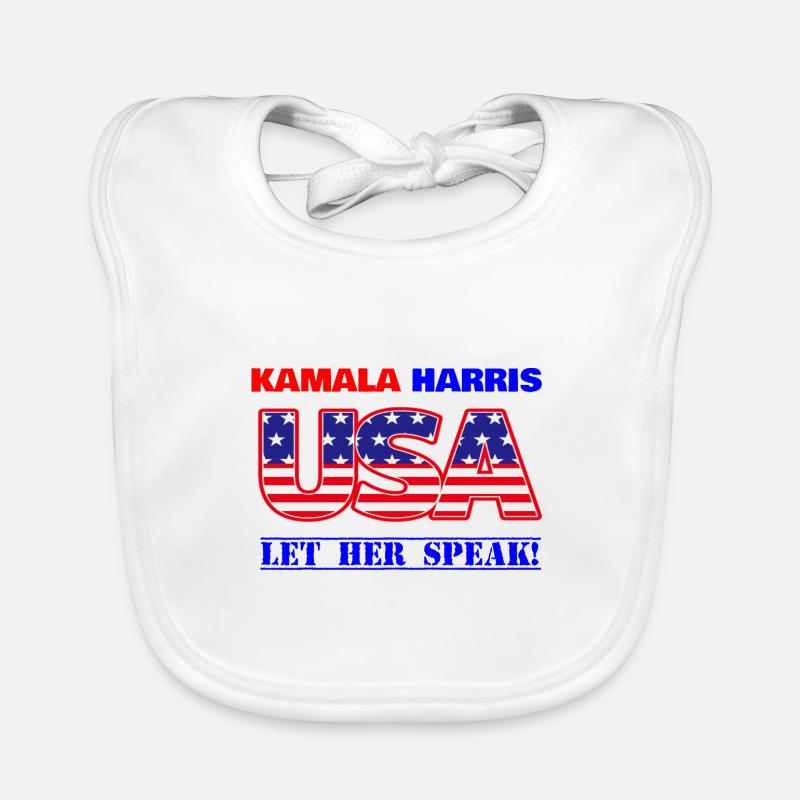 KAMALA HARRIS ließ sie sprechen Baby Bio-Lätzchen