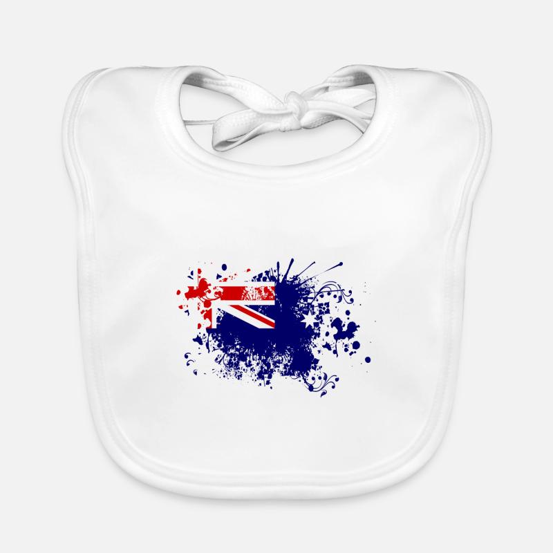 La peinture du drapeau australien éclabousse Bavoir bio Bébé