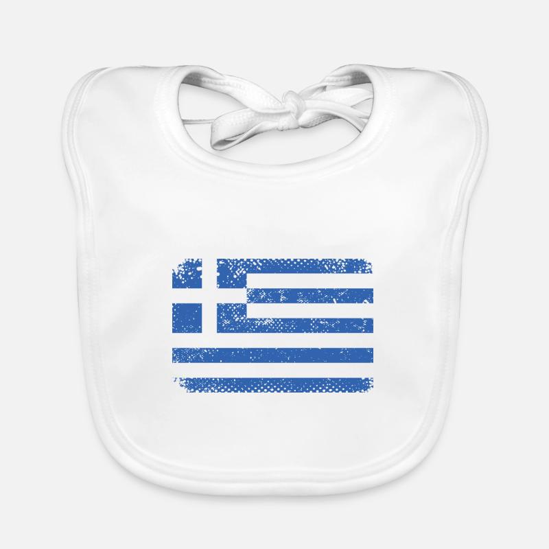 Grèce Drapeau Grec Bavoir bio Bébé