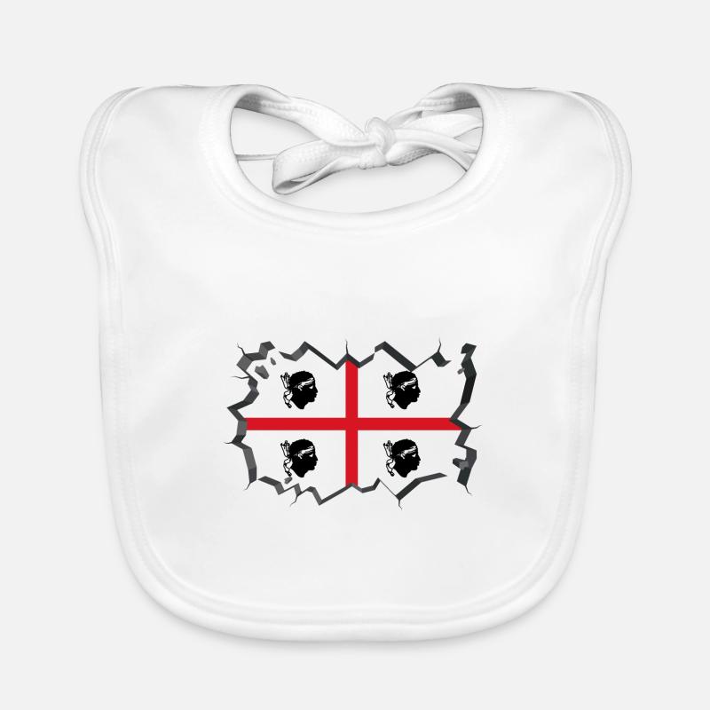 Sardinia Flag Sardinian Flag Sardegna Flag Organic Baby Bibs