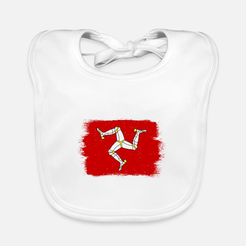 Île de Man Flagge Triskele Drapeau de l’île de Man Bavoir bio Bébé