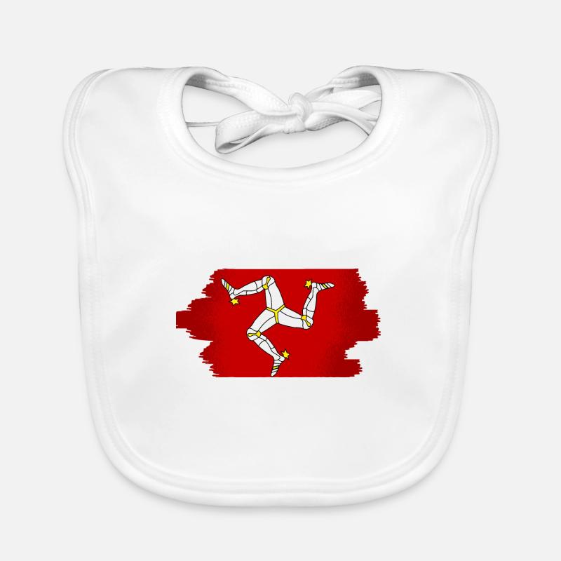Île de Man Flagge Triskele Drapeau de l’île de Man Bavoir bio Bébé