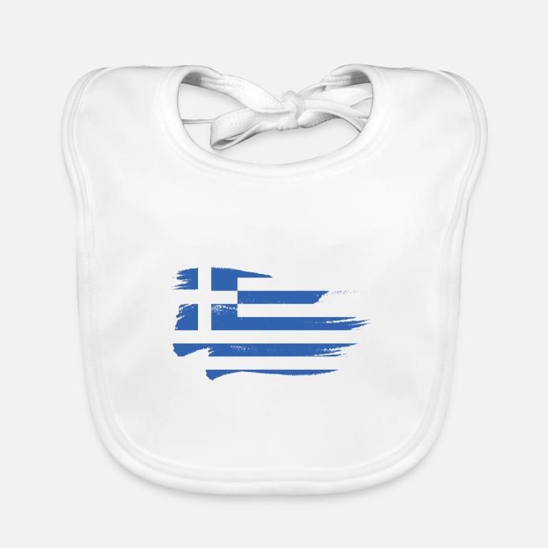 Grèce Drapeau Grec Bavoir bio Bébé