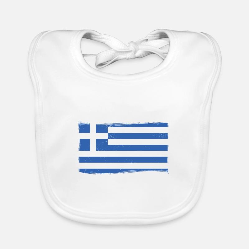 Grèce Drapeau Grec Bavoir bio Bébé