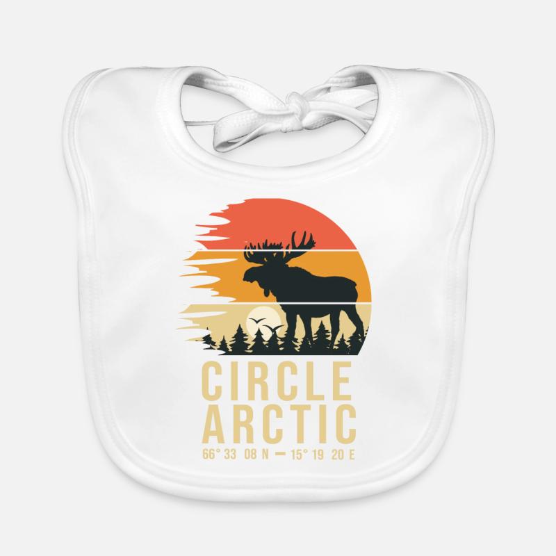 artic circle norway circle arctic norge Organic Baby Bibs
