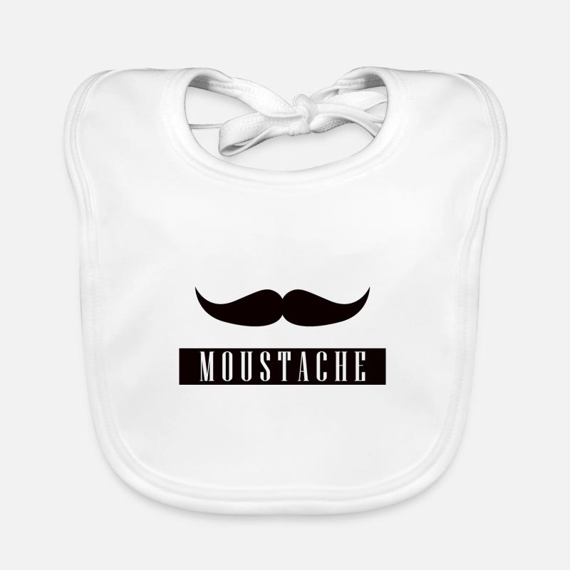 Moustache Bart Schnurrbart Barbershop NoShave Baby Bio-Lätzchen