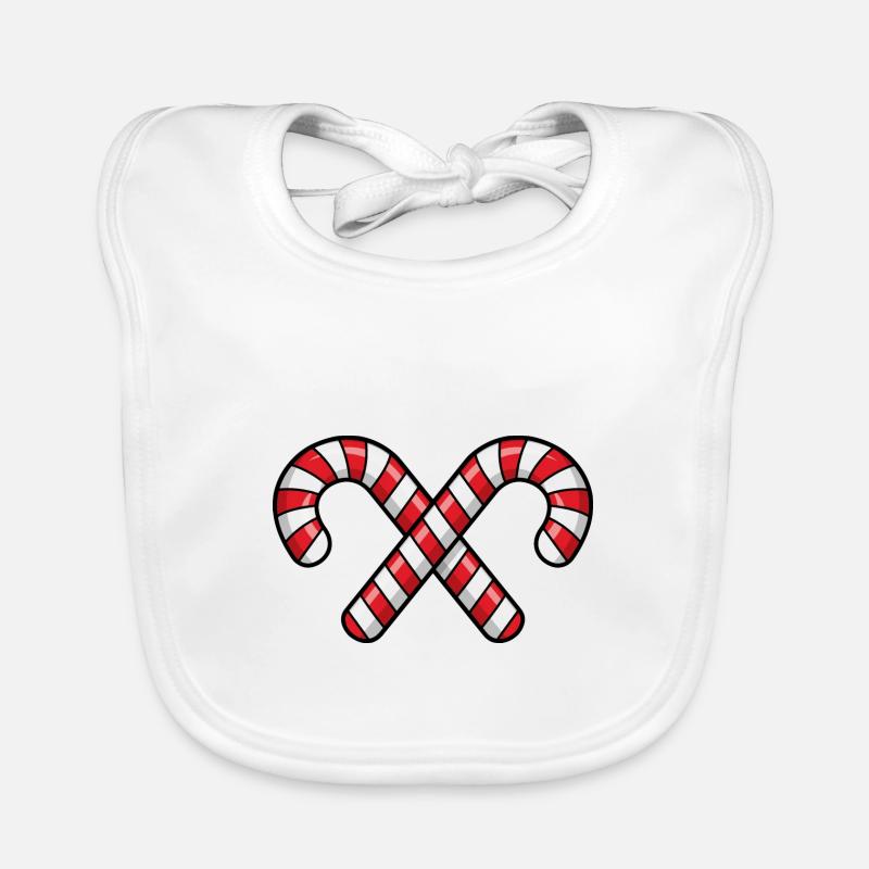 Candy Canes Baby Bio-Lätzchen