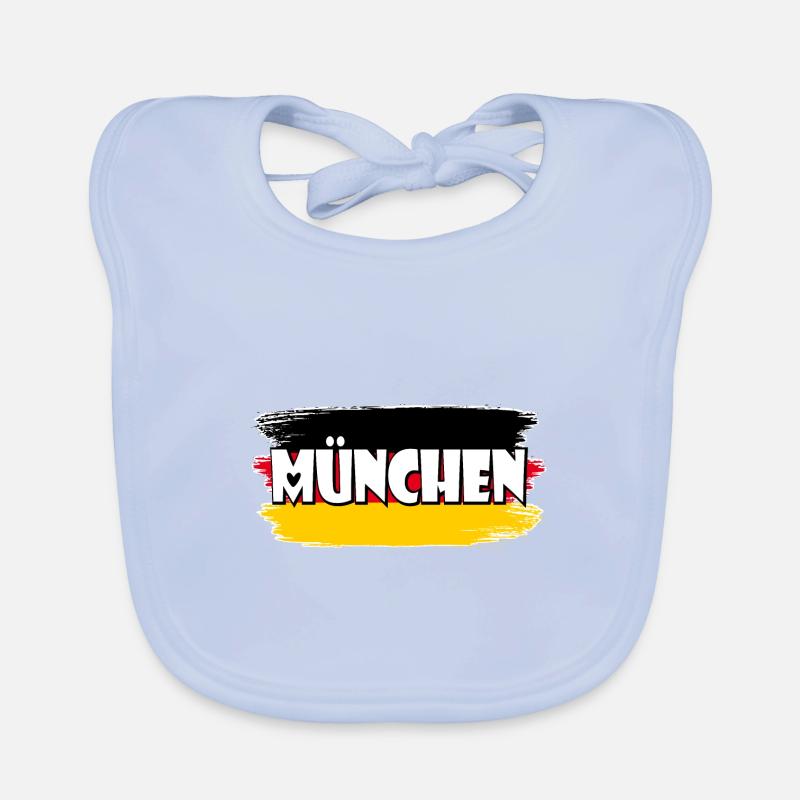 Drapeau de Munich, Allemagne Bavoir bio Bébé