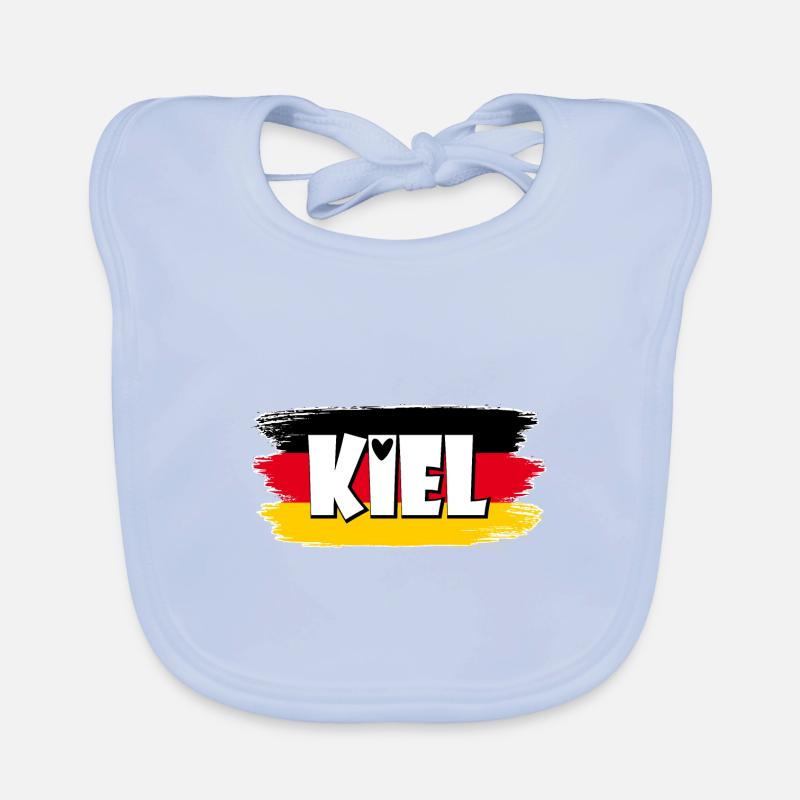 Drapeau de Kiel, Allemagne Bavoir bio Bébé