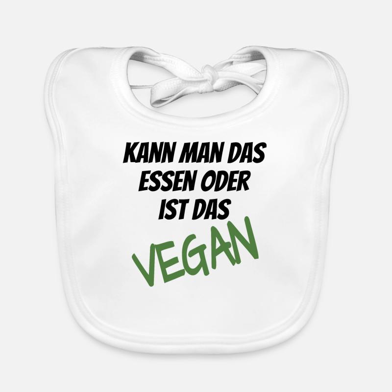 On peut manger ça ou c’est du vegan - Bavoir bio Bébé - blanc