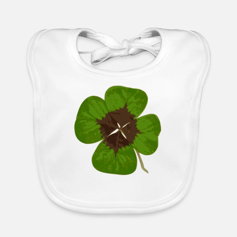Trèfle à 4 feuilles Bavoir bio Bébé