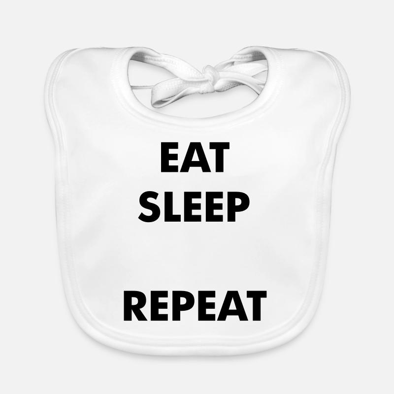 Fun eat sleep - Dein Text hier - repeat Baby Bio-Lätzchen