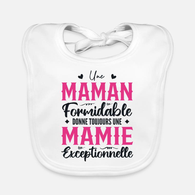 Erstaunliche Mutter gibt eine hervorragende Oma Baby Bio-Lätzchen