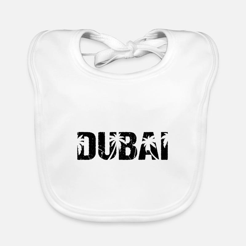 Dubai Palm Trees Organic Baby Bibs