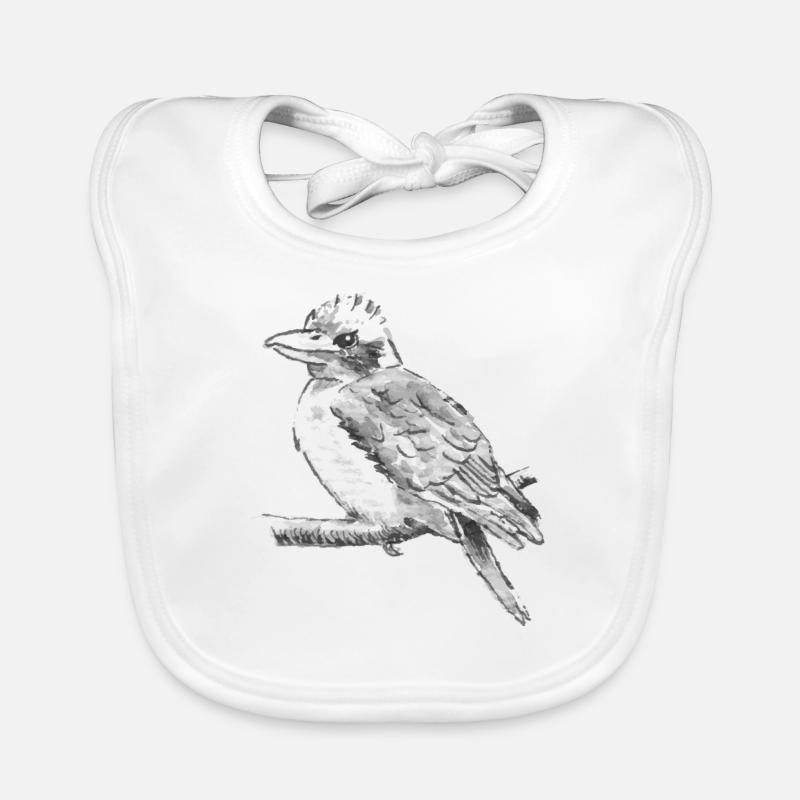 oiseau - Bavoir bio Bébé - blanc