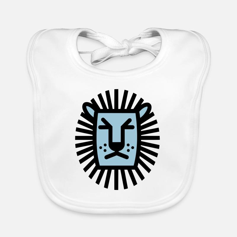 Lion - Lion - dessin au trait Bavoir bio Bébé