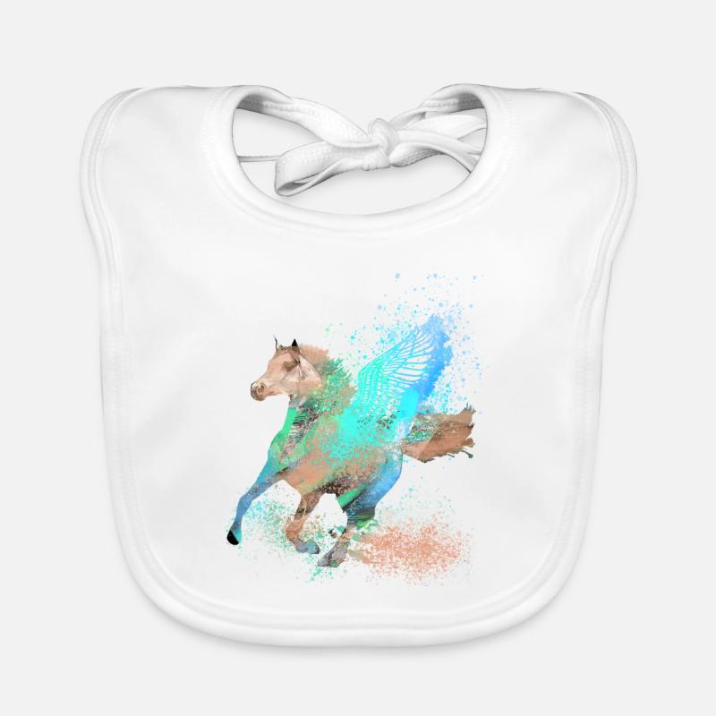 fliegendes pferd,pferd mit flügel,pferd,graffiti Baby Bio-Lätzchen