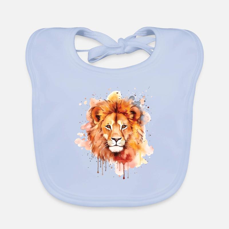 Art de l’aquarelle de lion mignon Bavoir bio Bébé