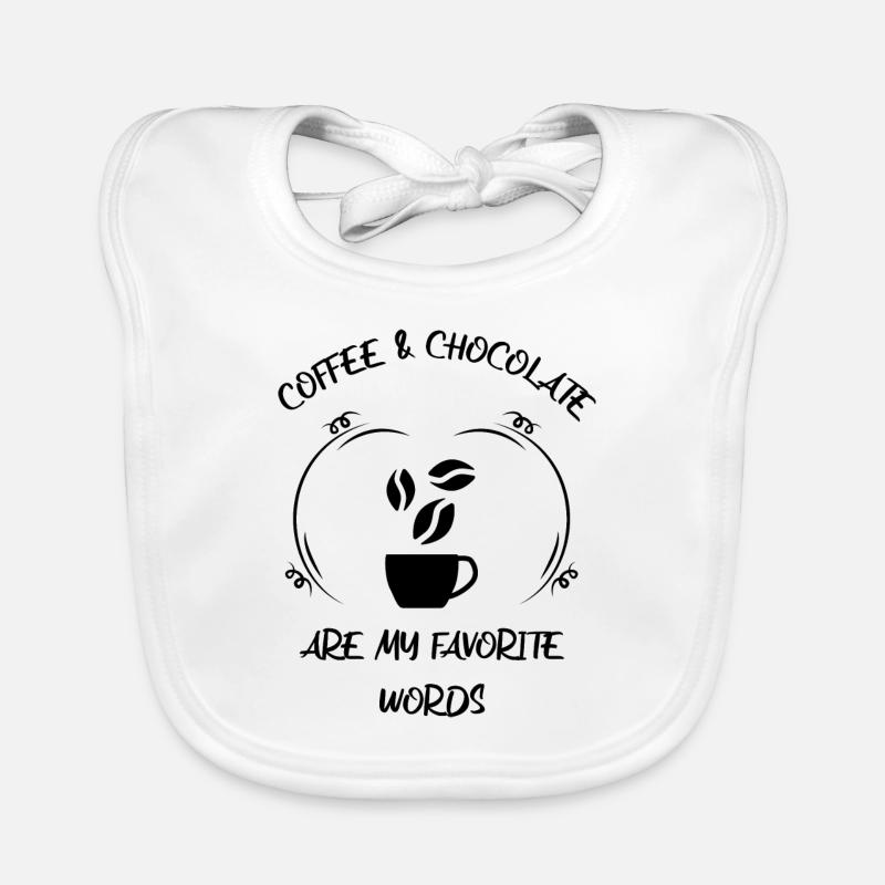 Café, expresso, café et chocolat Bavoir bio Bébé