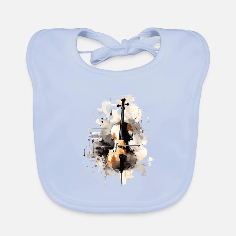 Cello Symphony Passionate cellist Organic Baby Bibs