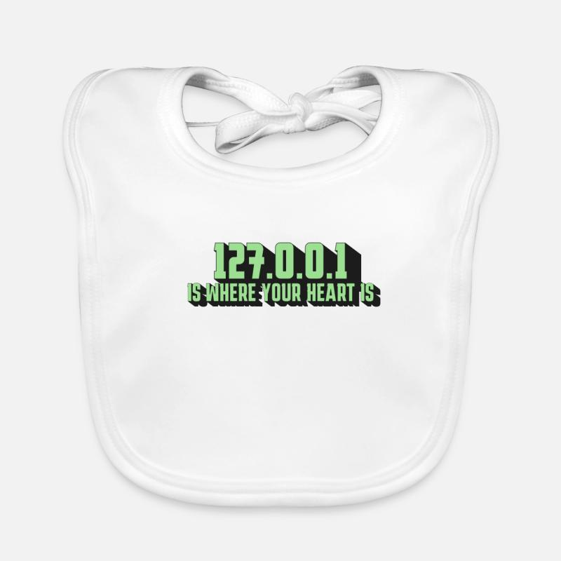 127.0.0.1 - A Programmer's Heartbeat Organic Baby Bibs