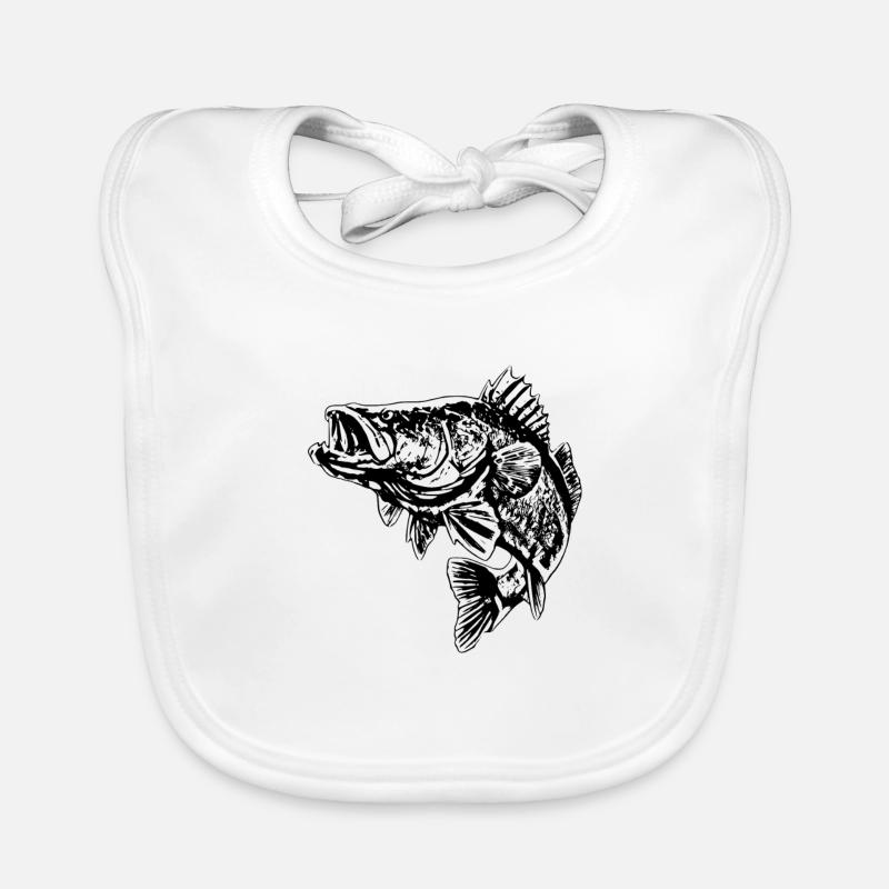 poisson - Bavoir bio Bébé - blanc