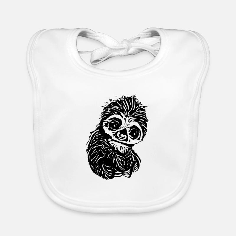 Faultier Baby Bio-Lätzchen