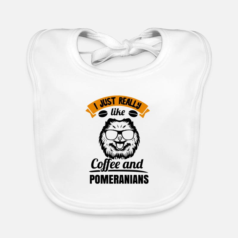 Spitz Pomeranian Zwergspitz Dog Organic Baby Bibs
