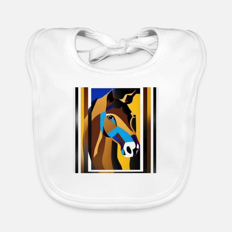 Pop Art Cheval Bavoir bio Bébé