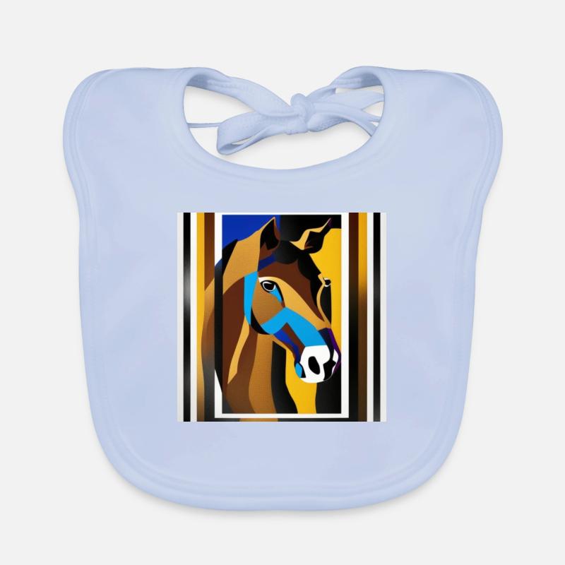 Pop Art Cheval Bavoir bio Bébé