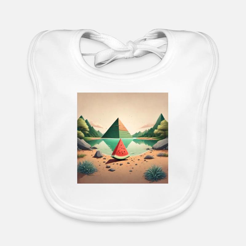 Melone mit Pyramide Baby Bio-Lätzchen