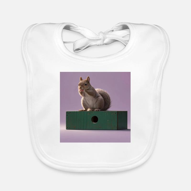 Écureuil Eichhörnchen Bavoir bio Bébé