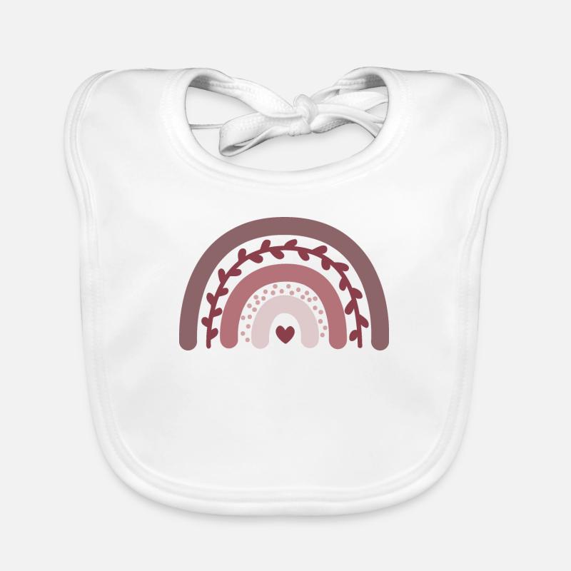 Regenbogen rosa Baby Bio-Lätzchen