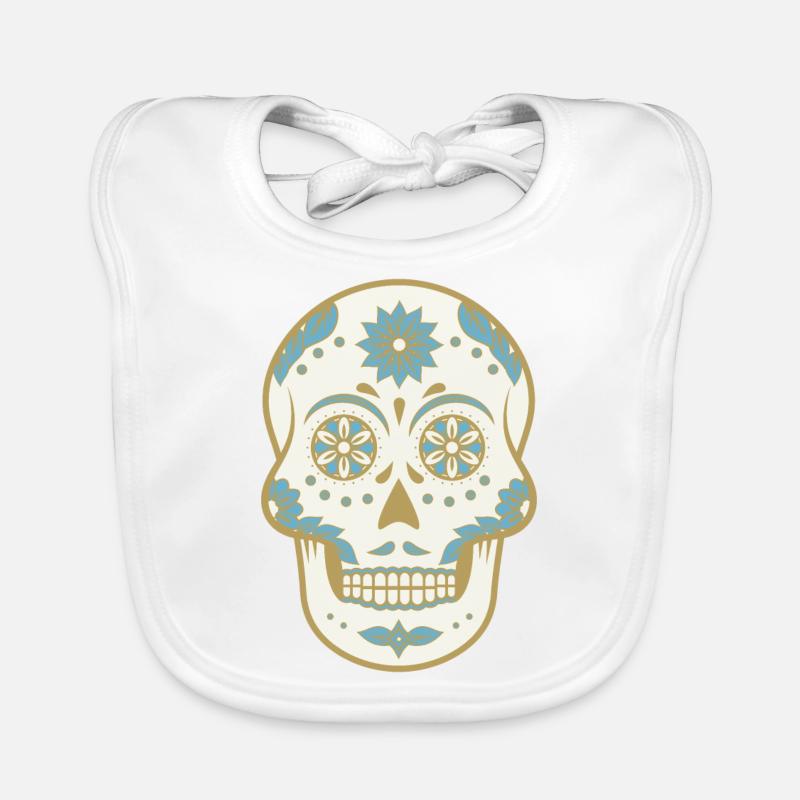 Sugar Skull Organic Baby Bibs