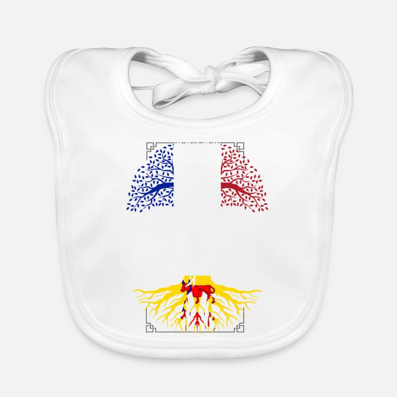 Racines Béarnaises - Bavoir bio Bébé - blanc