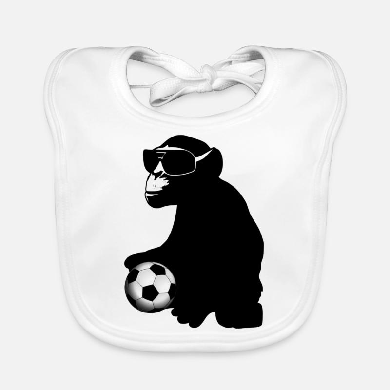 soccer monkey Organic Baby Bibs