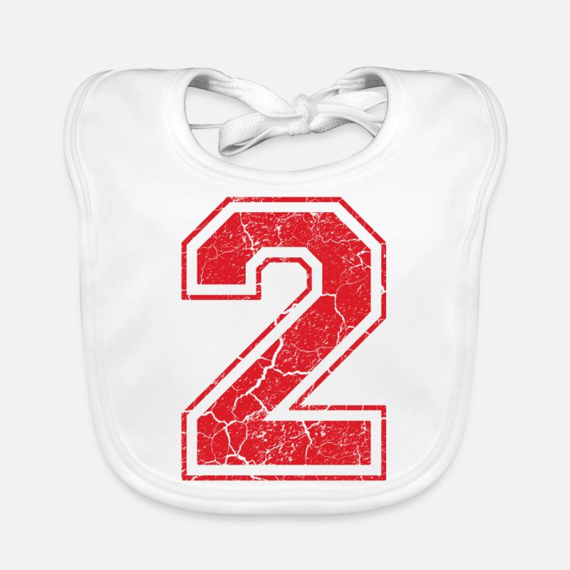 2 two zwei red rot (fr) Bavoir bio Bébé