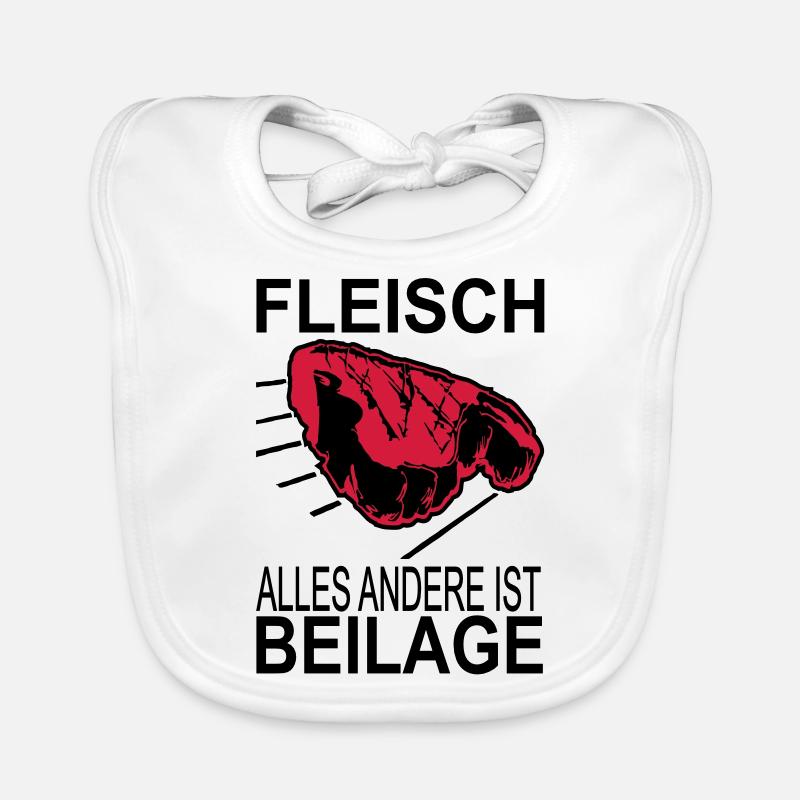 meat everything else is garnish Organic Baby Bibs