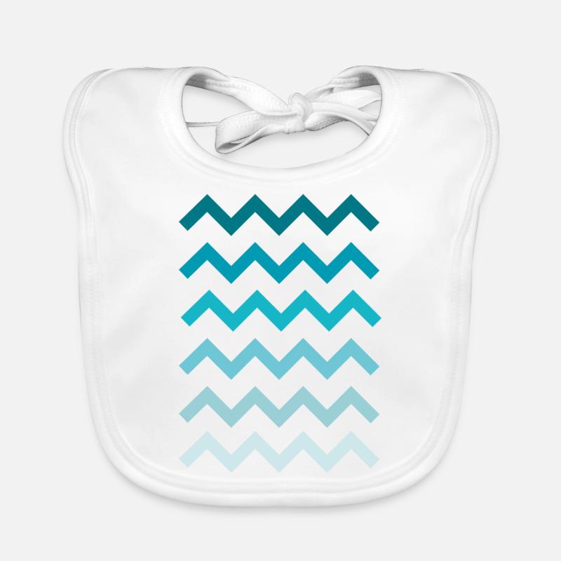 Waves Water Waves Organic Baby Bibs