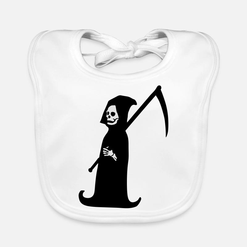 la mort grim reaper dead dark symbol skull Bavoir bio Bébé