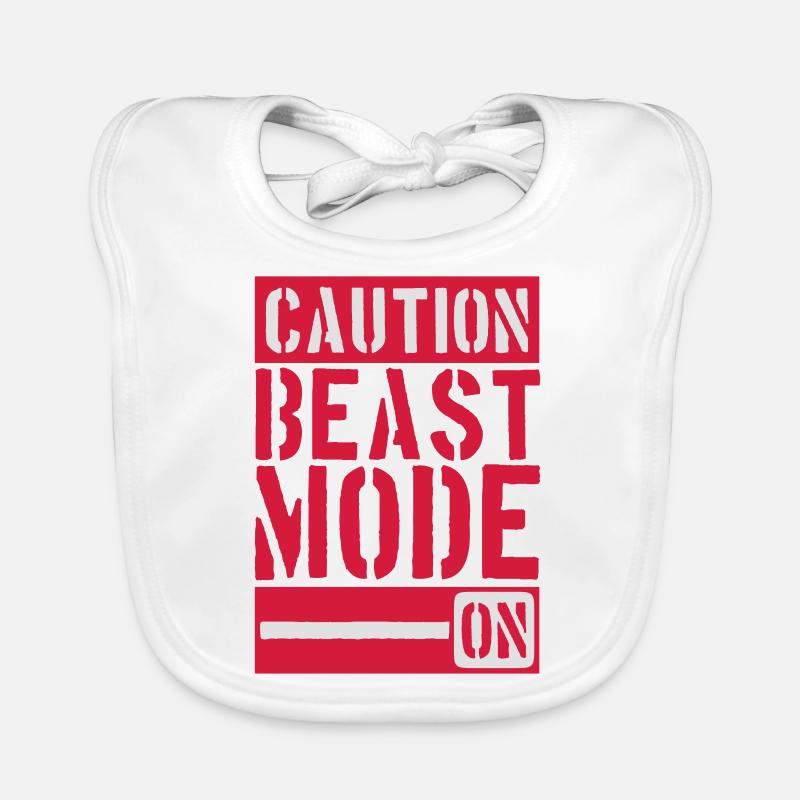 Caution Beast Mode On Bavoir bio Bébé