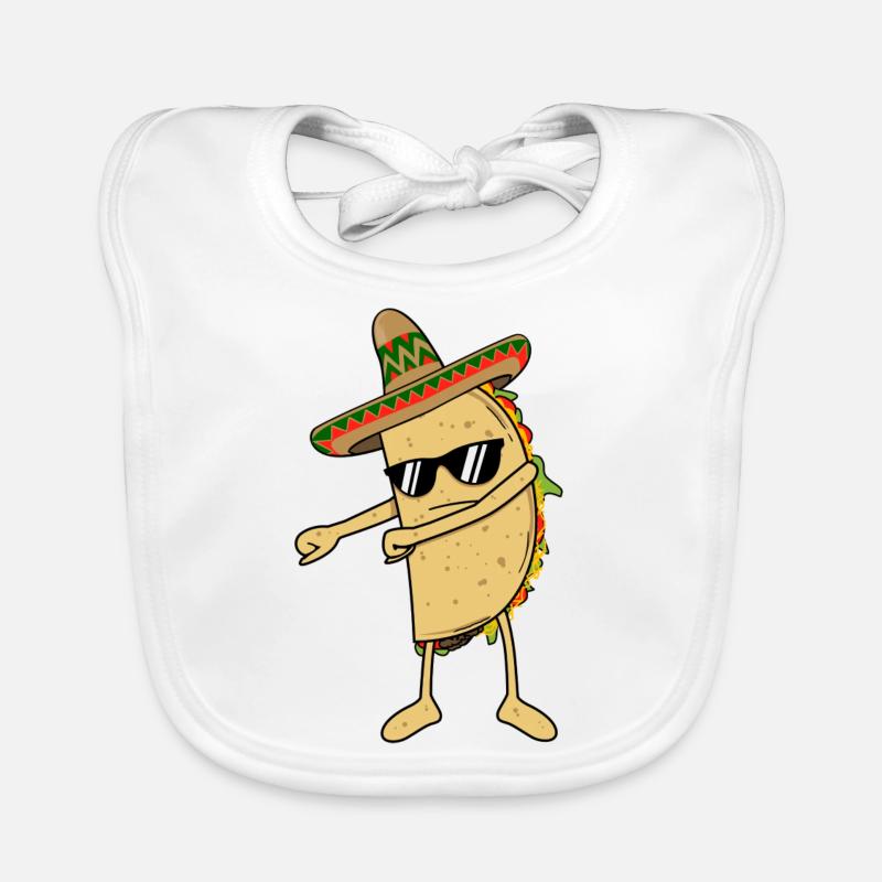 Flossing Taco raft dance dancing funny Mexico Organic Baby Bibs