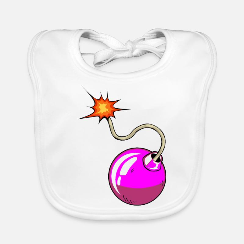 bombe meche dessin flamme Bavoir bio Bébé