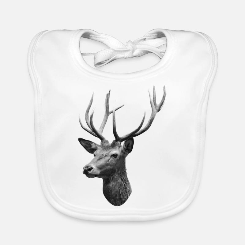 Tête de cerf Bavoir bio Bébé