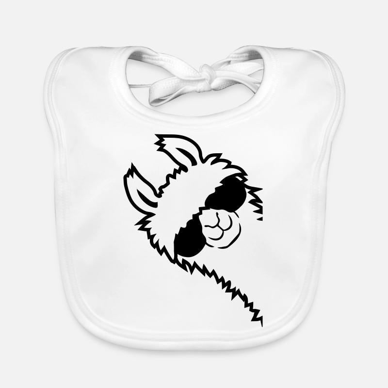 Lama regarde de côté Bavoir bio Bébé