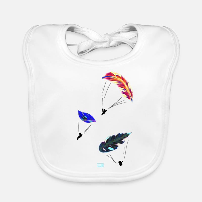 Paragliding paragliding feather para Organic Baby Bibs