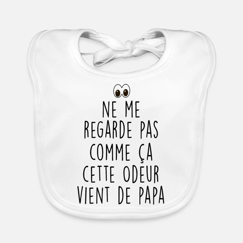 Bébé Se Moque De Papa Expression Drôle Bavoir bio Bébé