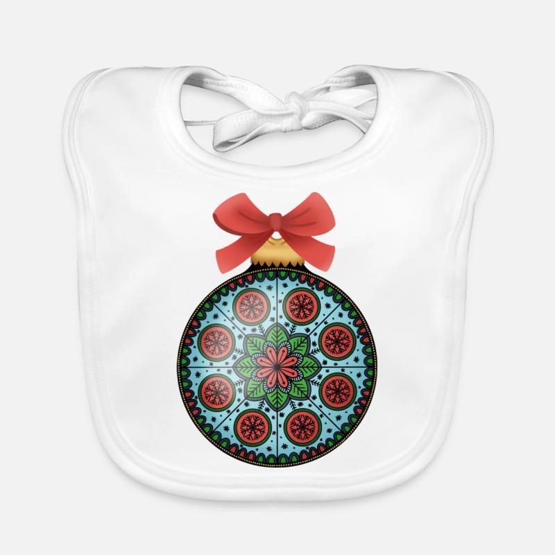 Boule de Noël Mandala Bavoir bio Bébé